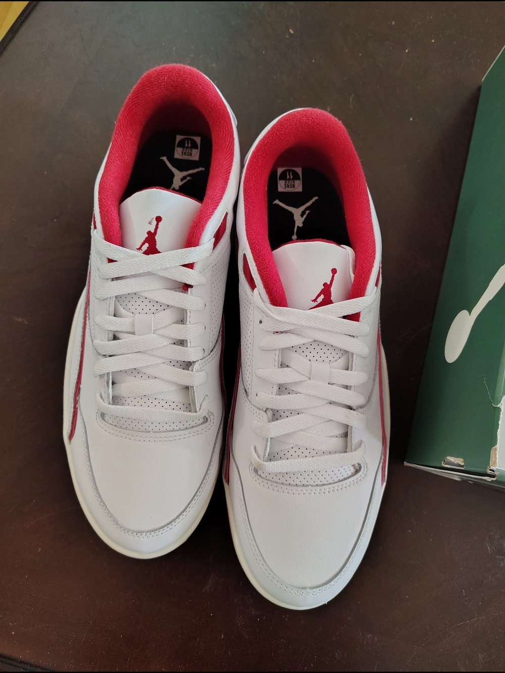 Air Jordan Flight Court Low White & Red Sneakers